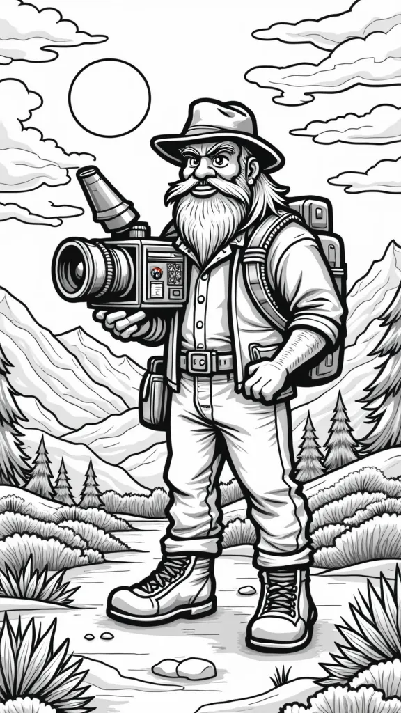 titan camera man coloring page